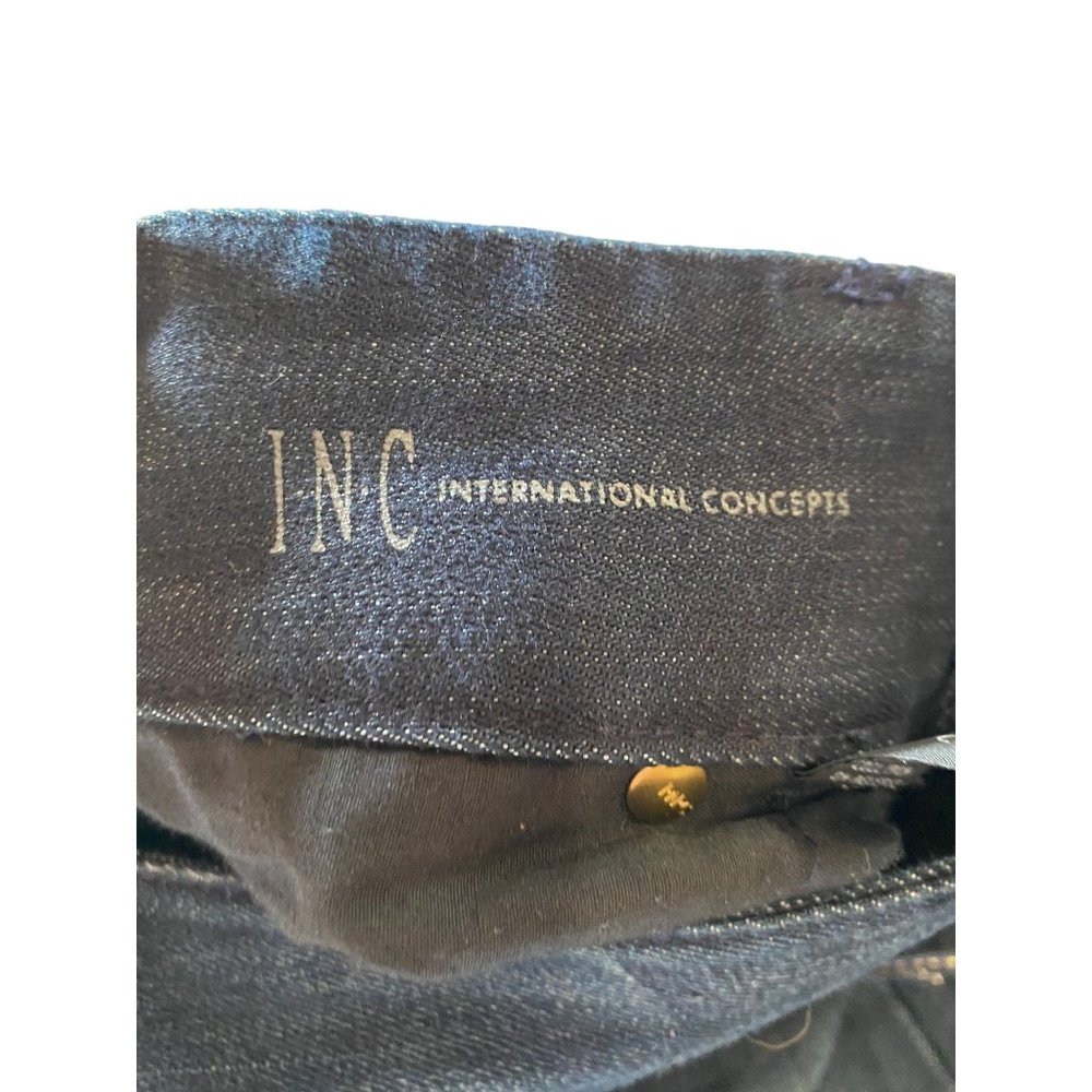 INC Denim Jeans Boot Leg Dark Wash Size 2 Womens low rise - Picture 4 of 6